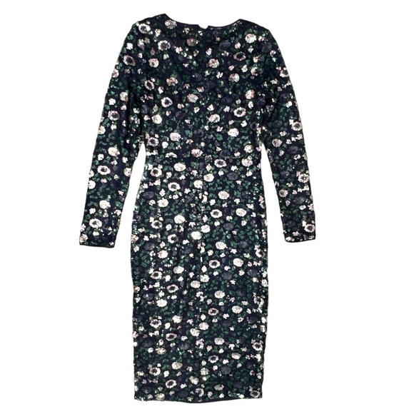 Lulus Beyond Fierce Navy Blue Sequin Long Sleeve Midi Dress - Size XS - Picture 1 of 16